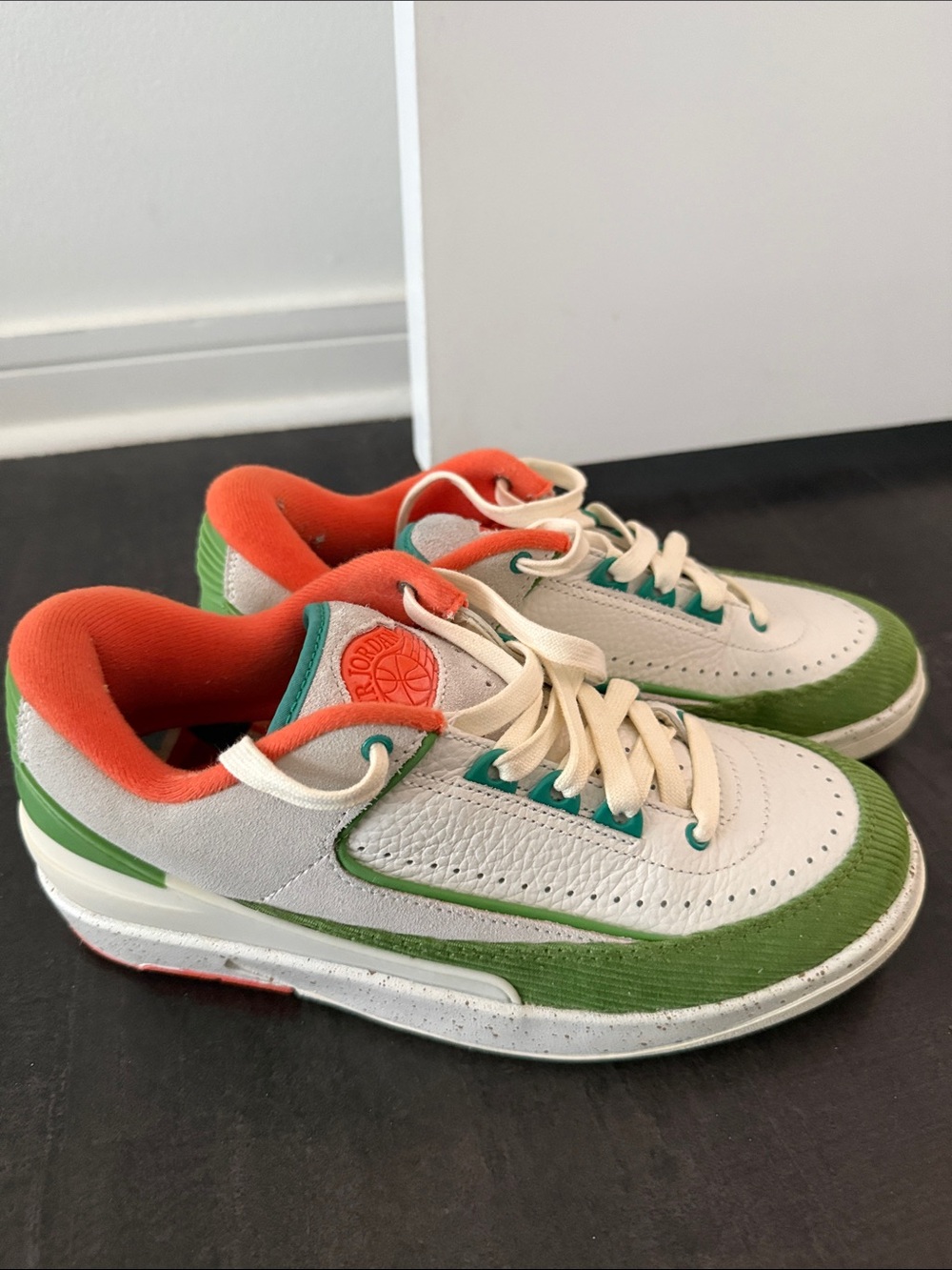 Nike Women Air Jordan 2 Retro Low Titan Sail Orange DV6206 183 Size 5.5 No Box